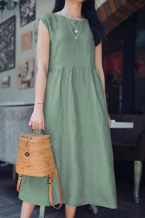 olive green colour dress