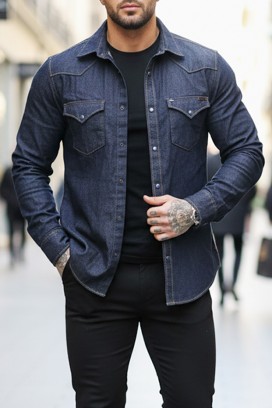 muška košulja TORMER INDIGO