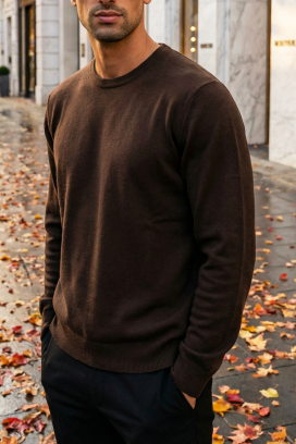 muški džemper MILFIN BROWN