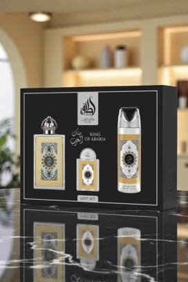 muški arapski set Lattafa King Of Arabia Edp 100 ml + Edp 20 ml + Deodorant 200 ml