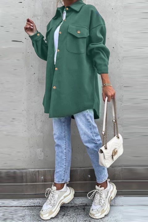 Ženska jakna-košulja NALARA KHAKI, Boja: kaki, IVET.RS - Nova Kolekcija