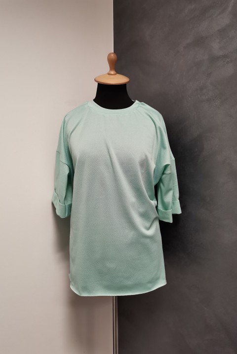 Ženska bluza ležernog kroja 5858, Boja: menta, IVET.RS - Nova Kolekcija