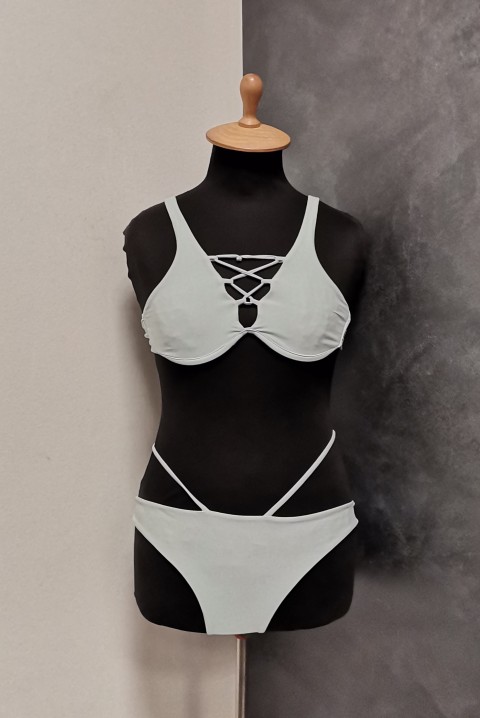 Moderan dvodelni kupaći kostim trendi boje 6518, Boja: svetloplava, IVET.RS - Nova Kolekcija