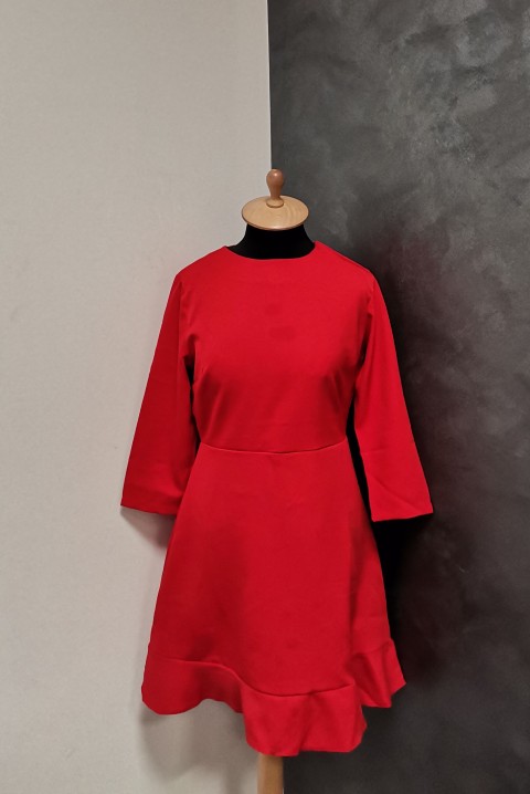 Moderna kratka haljina u klasičnoj boji 6555, Boja: crvena, IVET.RS - Nova Kolekcija