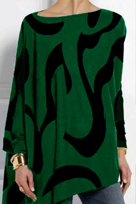 Ženska bluza ROGONHA GREEN, Boja: zelena i crna, IVET.RS - Nova Kolekcija