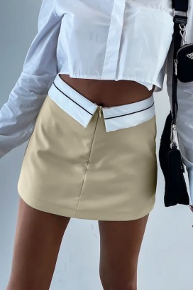 Aktuelan model suknje - pantalona modernog dizajna 6637, Boja: bež, IVET.RS - Nova Kolekcija