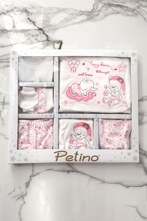 Komplet od 10 delova za novorođenče CAMITRI PINK, Boja: bela i roze, IVET.RS - Nova Kolekcija