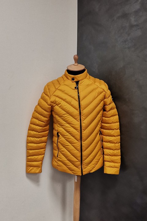 Praktična muška jakna u klasičnoj boji 6718, Boja: senf, IVET.RS - Nova Kolekcija