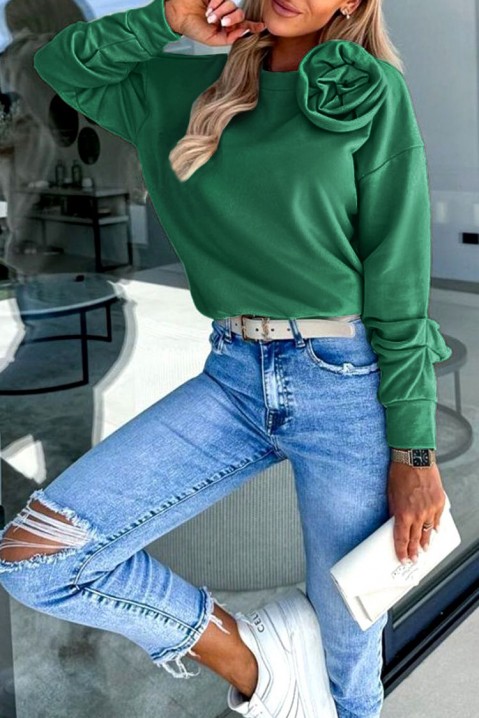 Ženska bluza FLORELDA GREEN, Boja: zelena, IVET.RS - Nova Kolekcija