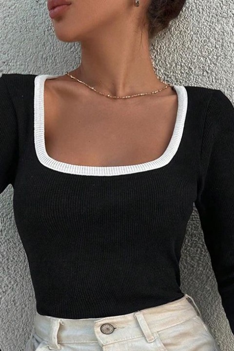 Ženska bluza LINDETA BLACK, Boja: crna i bela, IVET.RS - Nova Kolekcija