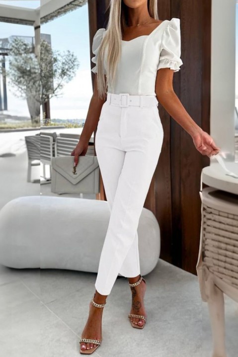 Pantalone FLOSINA WHITE, Boja: bela, IVET.RS - Nova Kolekcija