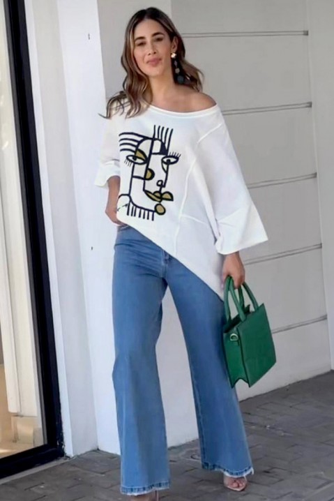 Ženska bluza FARDOLSA, Boja: bela, IVET.RS - Nova Kolekcija