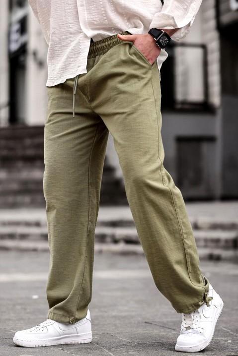 Muške pantalone LEFONHO KHAKI, Boja: kaki, IVET.RS - Nova Kolekcija