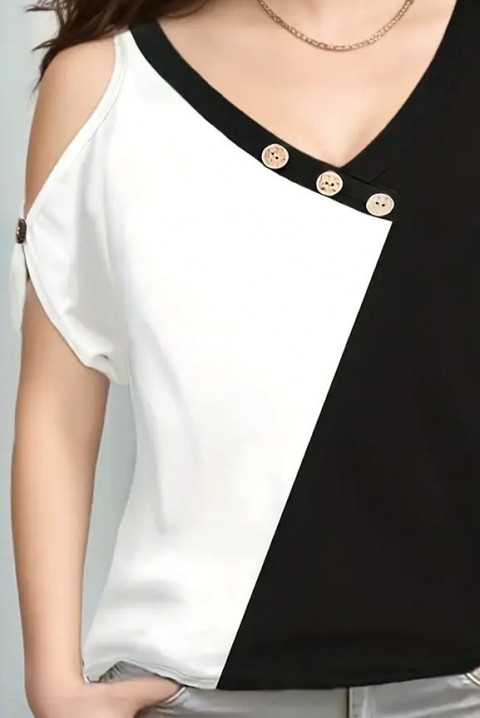 Ženska bluza LEFENVA, Boja: crna i bela, IVET.RS - Nova Kolekcija