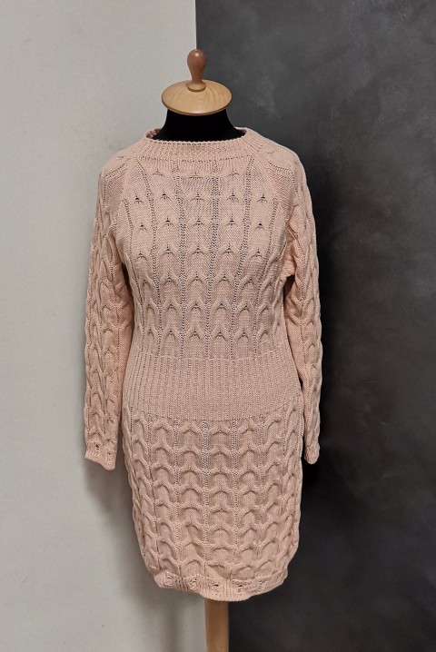 Pletena haljina u klasičnoj boji 6821, Boja: rose, IVET.RS - Nova Kolekcija