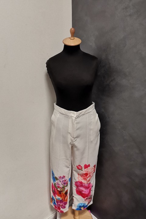 Elegantne pantalone sa cvetnim printom 6861, Boja: višebojna, IVET.RS - Nova Kolekcija
