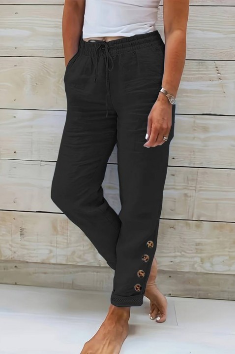 Pantalone PIODEMA BLACK, Boja: crna, IVET.RS - Nova Kolekcija