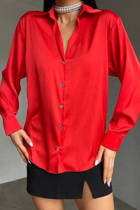 Ženska košulja SERTILFA RED, Boja: crvena, IVET.RS - Nova Kolekcija