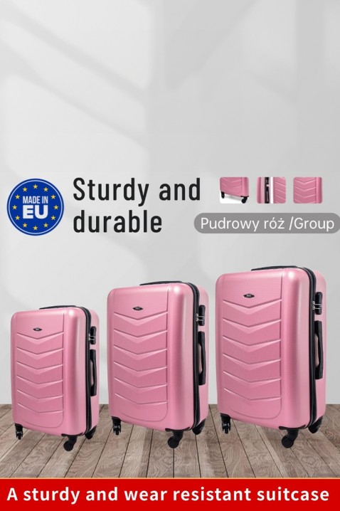 Komplet od 3 kofera MORTIGO PINK, Boja: roze, IVET.RS - Nova Kolekcija
