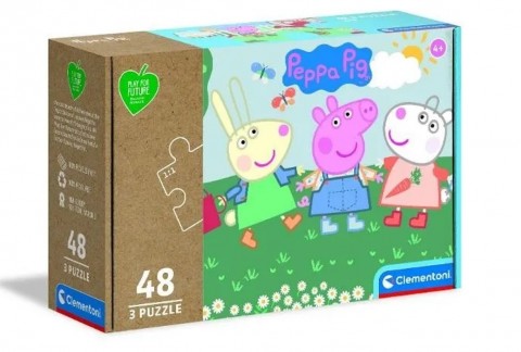 Dečiji puzzle Clementoni od 3 x 48 delova - Pepa PraseIVET.RS - Nova Kolekcija