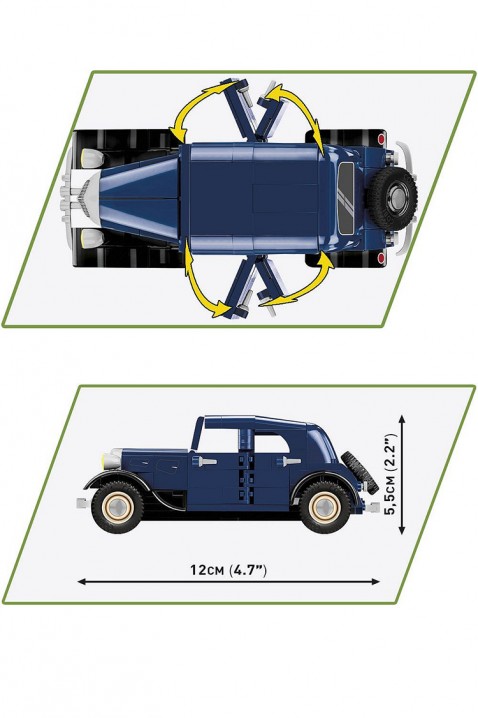 Konstruktor Cobi automobil Citroën Traction 7A - delova 222IVET.RS - Nova Kolekcija