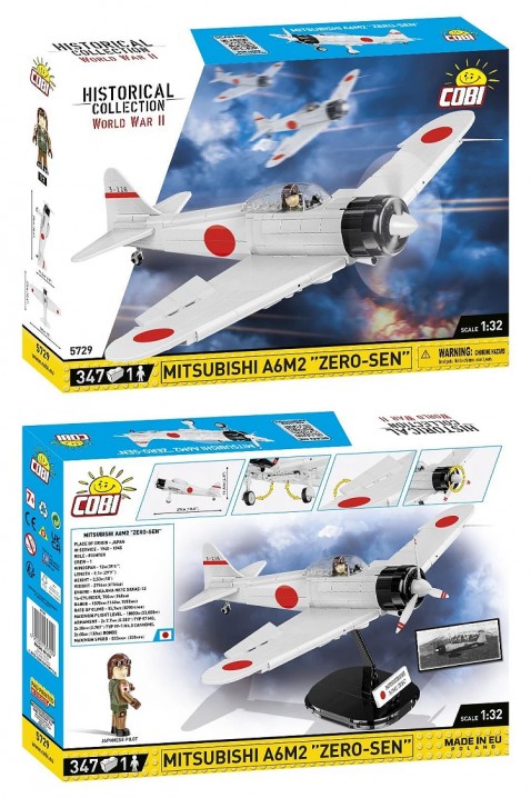 Konstruktor Cobi lovački avion Mitsubishi A6M2 „Zero“ - delova 347IVET.RS - Nova Kolekcija