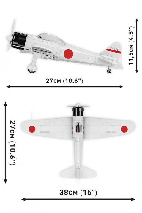 Konstruktor Cobi lovački avion Mitsubishi A6M2 „Zero“ - delova 347IVET.RS - Nova Kolekcija