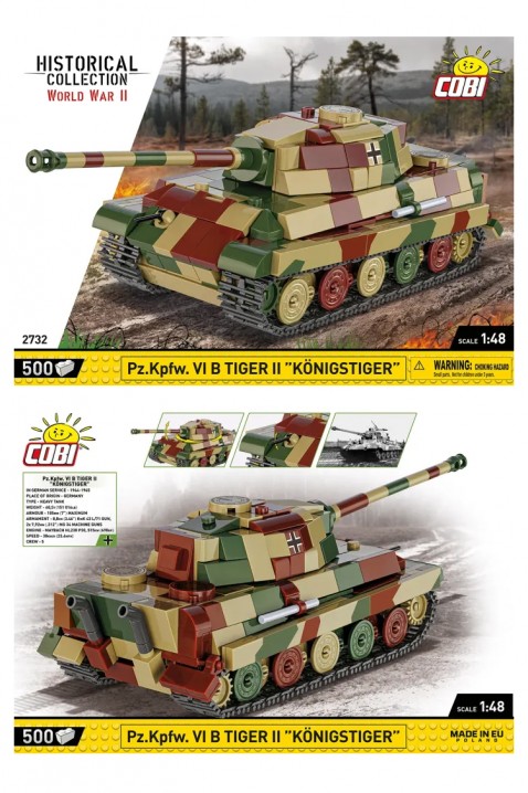 Konstruktor Cobi tenk Tiger II „Königstiger” - delova 500IVET.RS - Nova Kolekcija