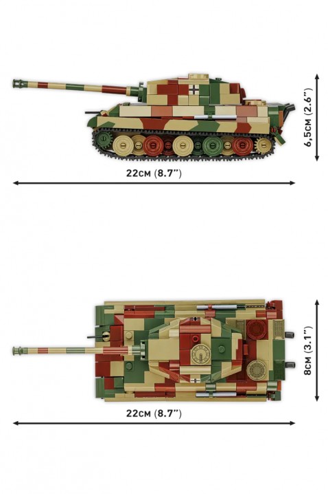 Konstruktor Cobi tenk Tiger II „Königstiger” - delova 500IVET.RS - Nova Kolekcija