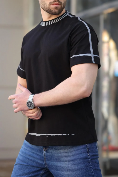 Muška majica MERVORZO BLACK, Boja: crna, IVET.RS - Nova Kolekcija