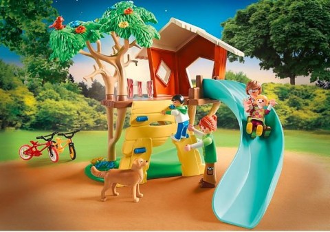 Kocke Set sa figuricama Family Fun 71001 Kućica na drvetu sa toboganomIVET.RS - Nova Kolekcija