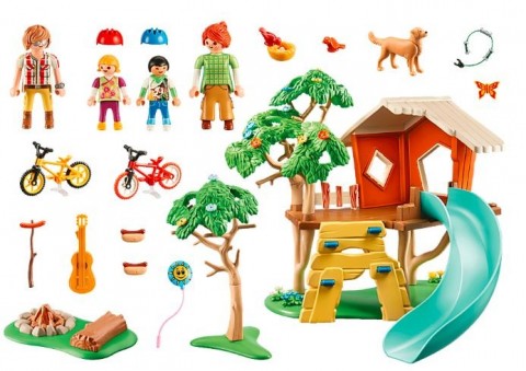 Kocke Set sa figuricama Family Fun 71001 Kućica na drvetu sa toboganomIVET.RS - Nova Kolekcija