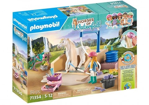 Комплет са фигурама Horses 71354 Isabella и Lioness у зони за прање коњаIVET.RS - Nova Kolekcija