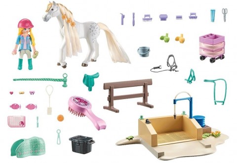 Комплет са фигурама Horses 71354 Isabella и Lioness у зони за прање коњаIVET.RS - Nova Kolekcija