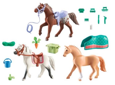 Сет са фигурама Horses 71356 3 коња са седлимаIVET.RS - Nova Kolekcija