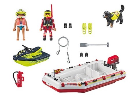 Set figura Action Heroes 71464 Vatrogasni čamac sa skuterom na vodiIVET.RS - Nova Kolekcija