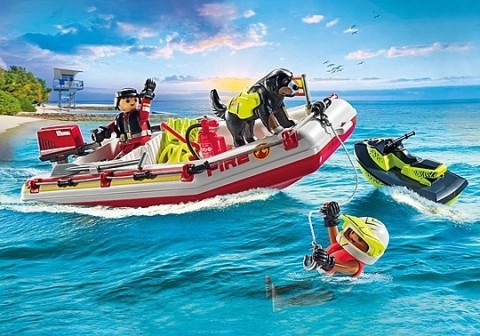 Set figura Action Heroes 71464 Vatrogasni čamac sa skuterom na vodiIVET.RS - Nova Kolekcija