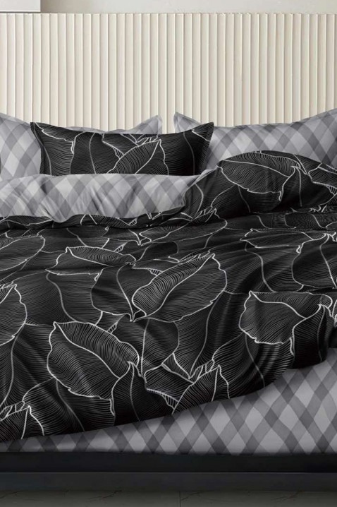 Komplet posteljine MONTRIVA 200x220 cm pamuk, Boja: crna, IVET.RS - Nova Kolekcija