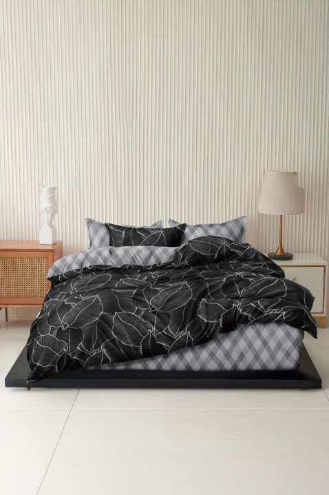 Komplet posteljine MONTRIVA 200x220 cm pamuk, Boja: crna, IVET.RS - Nova Kolekcija