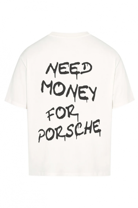Muška majica NEED MONEY FOR PORSCHE, Boja: bela, IVET.RS - Nova Kolekcija