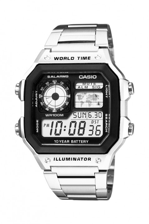 Muški sat CASIO AE-1200WHD-1AVDF, Boja: srebrna, IVET.RS - Nova Kolekcija