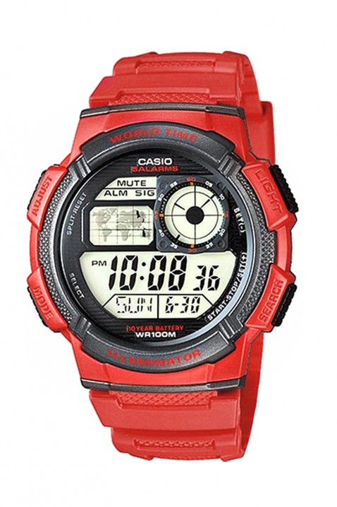 Muški sat CASIO AE-1000W-4AVDF, Boja: crvena, IVET.RS - Nova Kolekcija