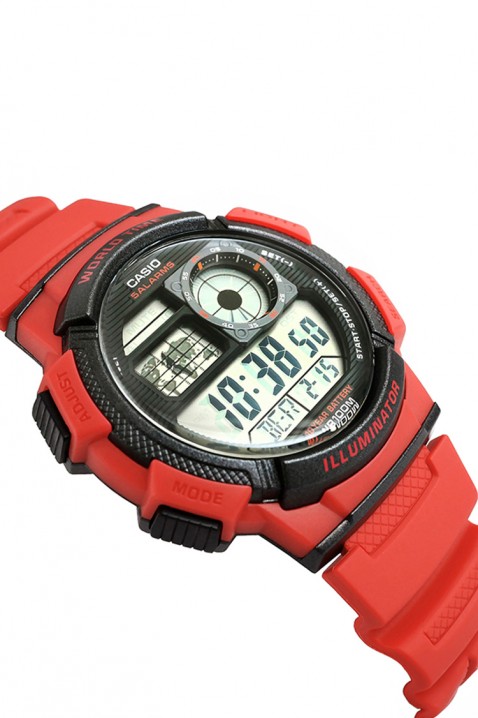 Muški sat CASIO AE-1000W-4AVDF, Boja: crvena, IVET.RS - Nova Kolekcija