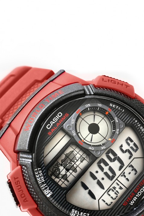 Muški sat CASIO AE-1000W-4AVDF, Boja: crvena, IVET.RS - Nova Kolekcija