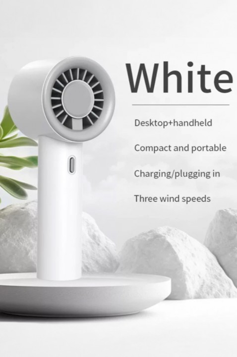 Ručni mini ventilator ROBY WHITE, Boja: bela, IVET.RS - Nova Kolekcija