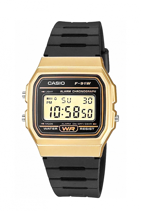 Sat CASIO F-91WM-9ADF, Boja: crna i zlatna, IVET.RS - Nova Kolekcija