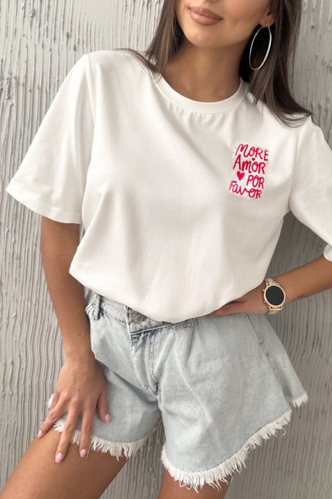 Majica AMORE WHITE, Boja: bela, IVET.RS - Nova Kolekcija