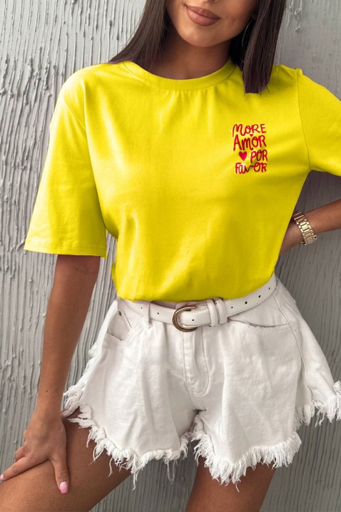 Majica AMORE YELLOW, Boja: žuta, IVET.RS - Nova Kolekcija