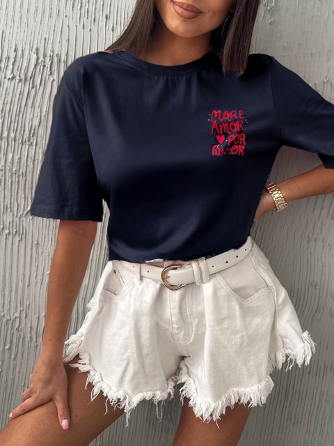 Majica AMORE NAVY, Boja: tamnoplava, IVET.RS - Nova Kolekcija