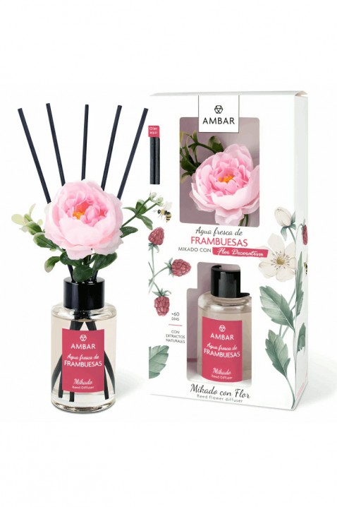 Mirisni štapići sa cvetom AMBAR FRAMBUESAS 75 ml, Boja: roze, IVET.RS - Nova Kolekcija